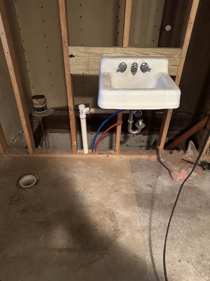 Bathroom vanity and tile work